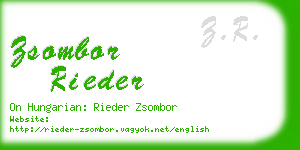 zsombor rieder business card